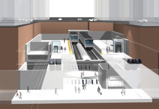 日比谷線虎ノ門ヒルズ駅